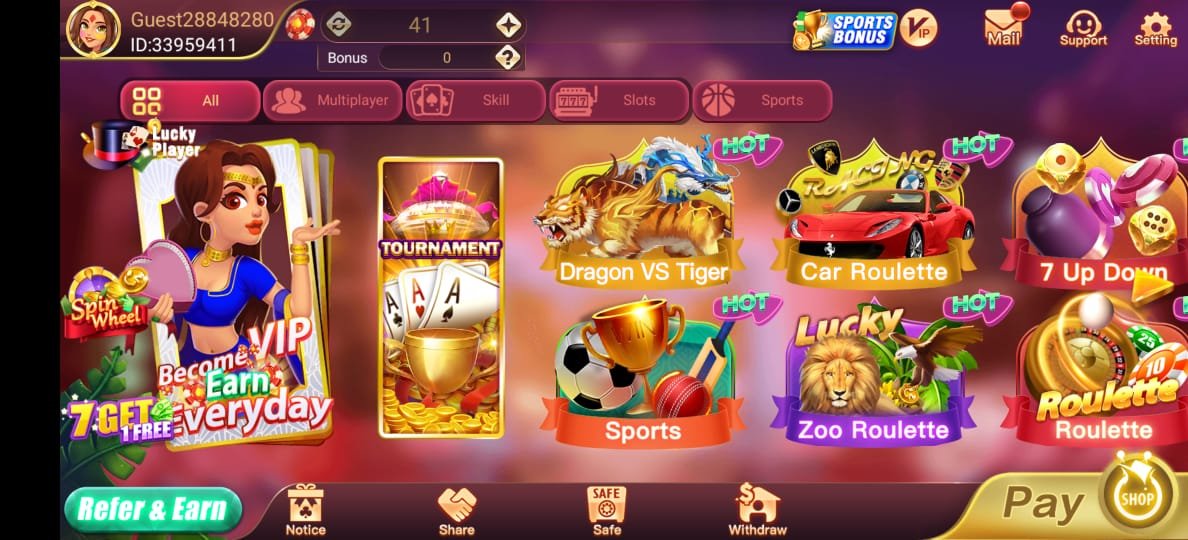 Rummy Welth All Availble Games !